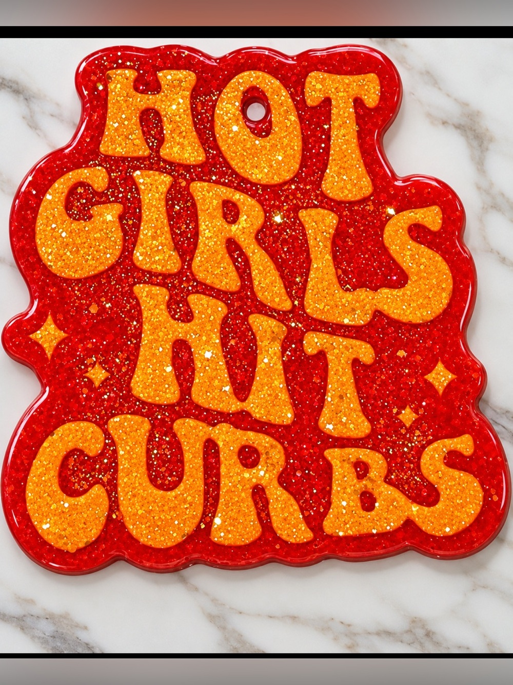Hot Girls Hit Curbs Glitter Pumpkin bread Scented Car freshie.
